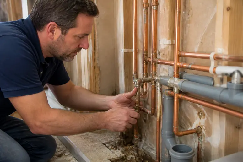 Travaux de plomberie et raccordement des équipements sanitaires lors de la rénovation des réseaux